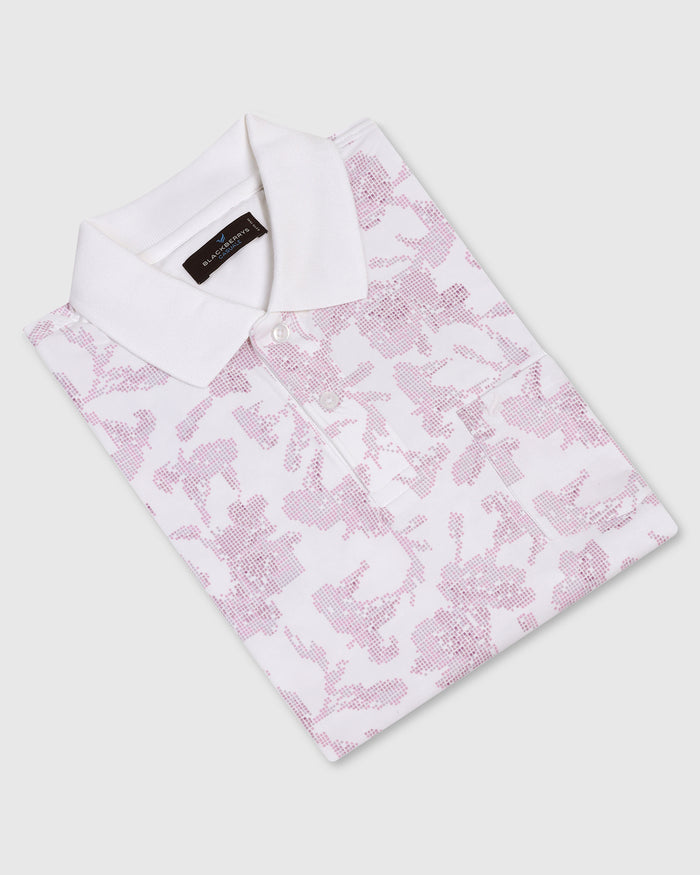 Polo White Printed T-Shirt - Infinity
