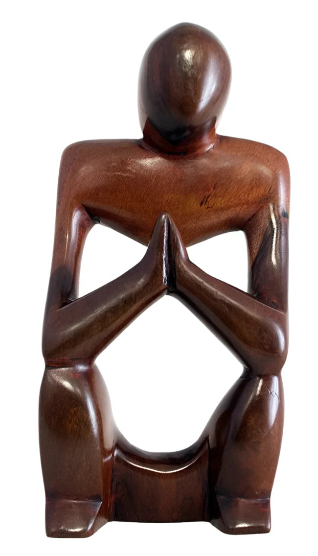 Praying Man Wooden Sculpture