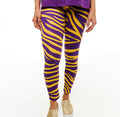 Purple & Gold Tiger Stripe Leggings
