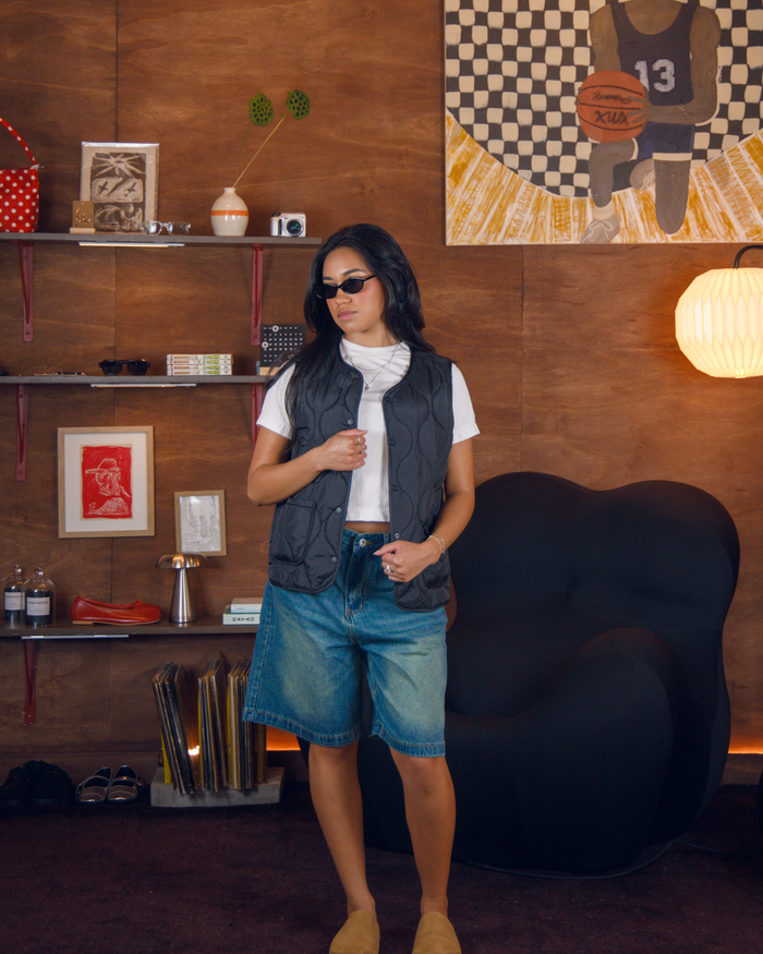 quilted puffer vest