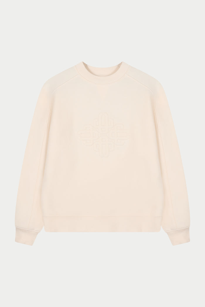 RAISED EMBLEM CREW - BUTTERMILK