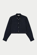 RELAXED LONG SLEEVE DENIM SHIRT - DARK INDIGO