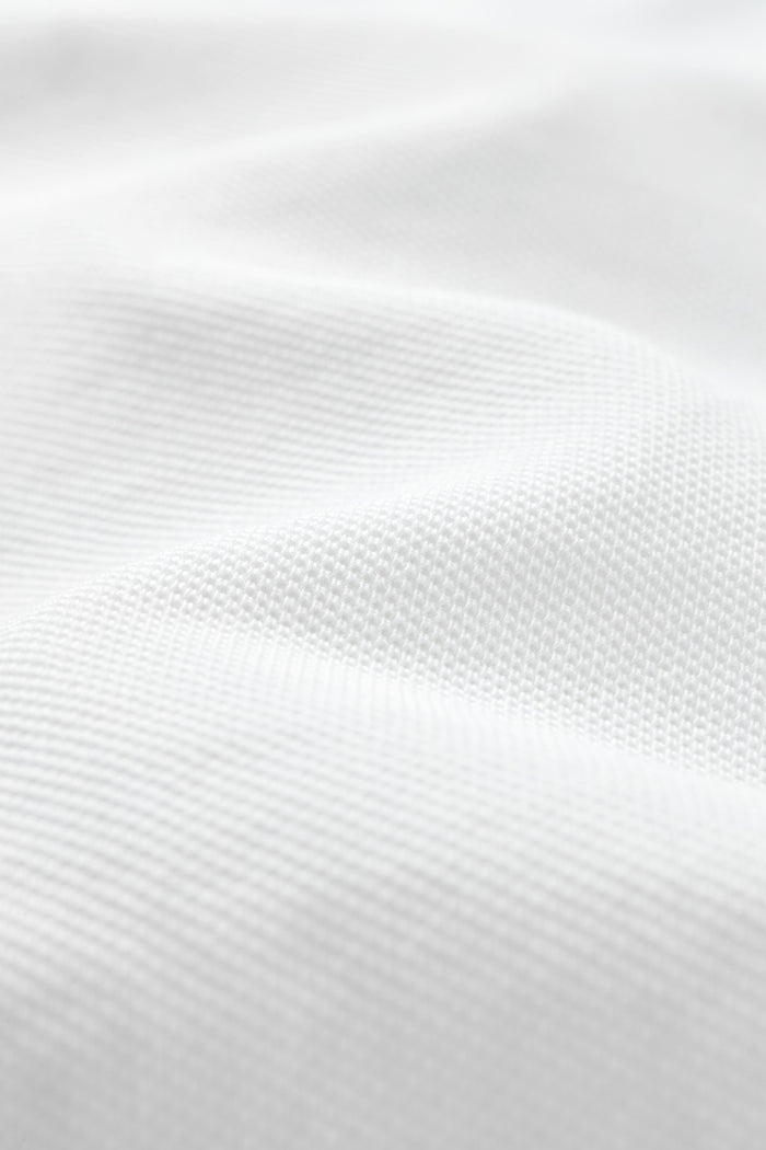 Renewed White Dress Collar Performance Short Sleeve Polo - Atica Man
