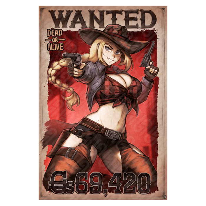Reverse Cowgirl Wanted Poster - Gamer Supps