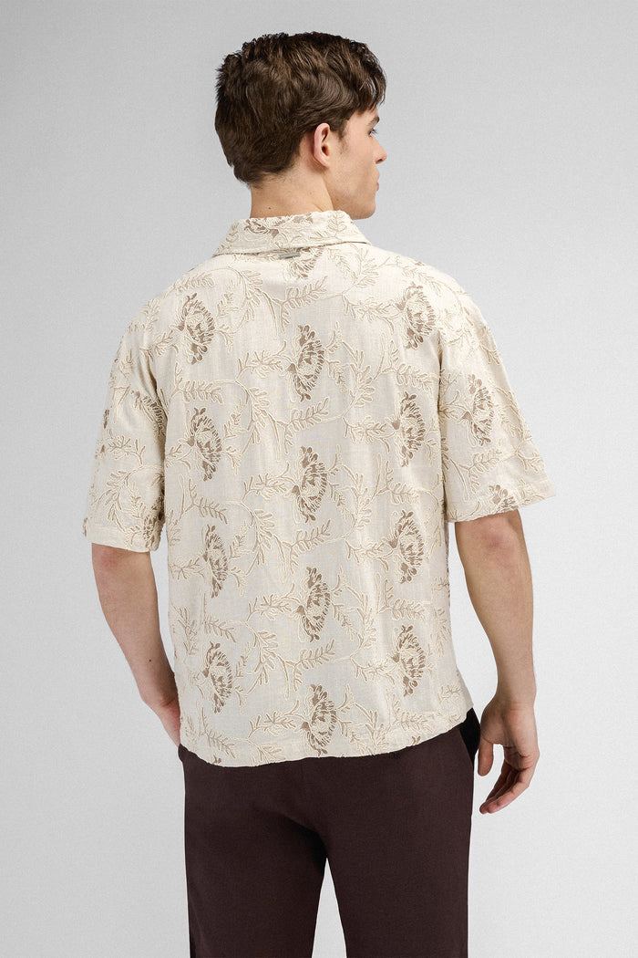Urban Pioneers Male Ricci SS Shirt SS SHIRT LIGHT SAND AOP
