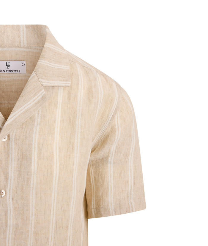 Urban Pioneers Male Ronaldo SS Shirt SS SHIRT LIGHT SAND
