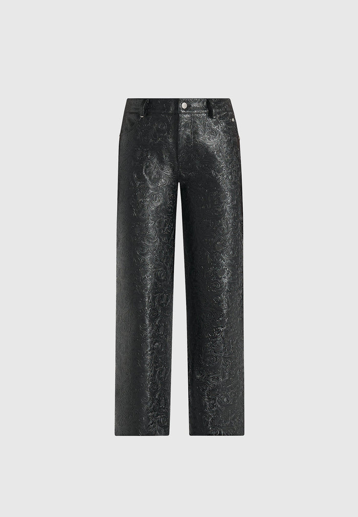 ruth-embossed-leather-mid-rise-trousers-black