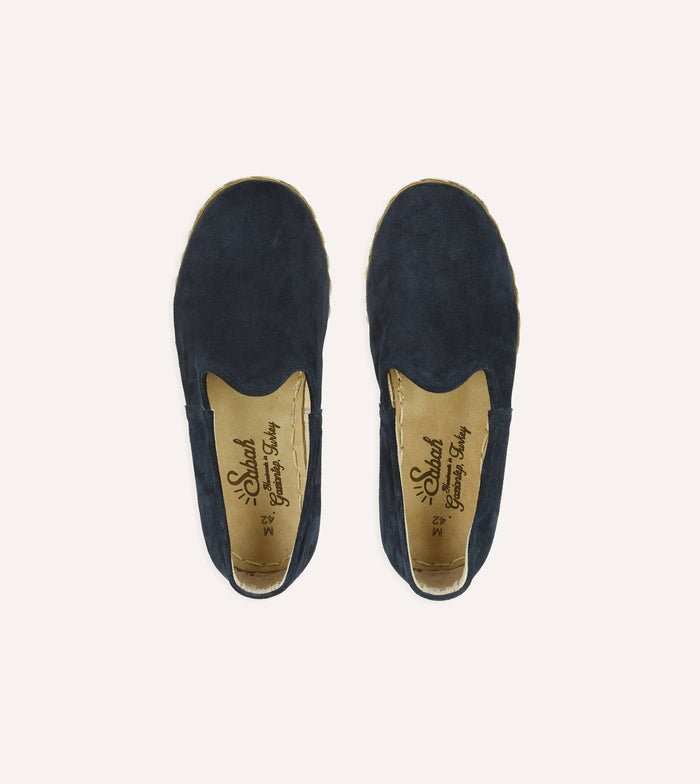 Sabah Oxford Navy Suede Shoes