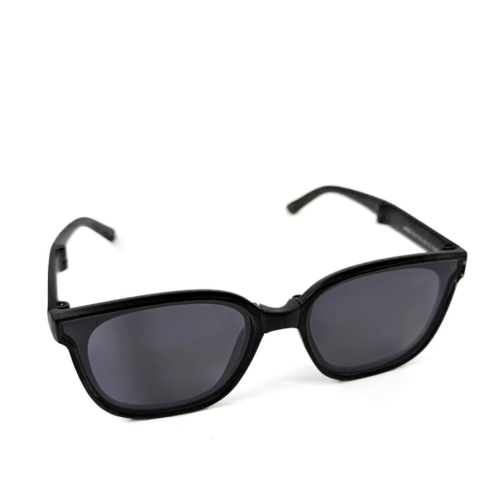Sam - Childrens Foldable Sunglasses (with Case & Cleaner) - Black