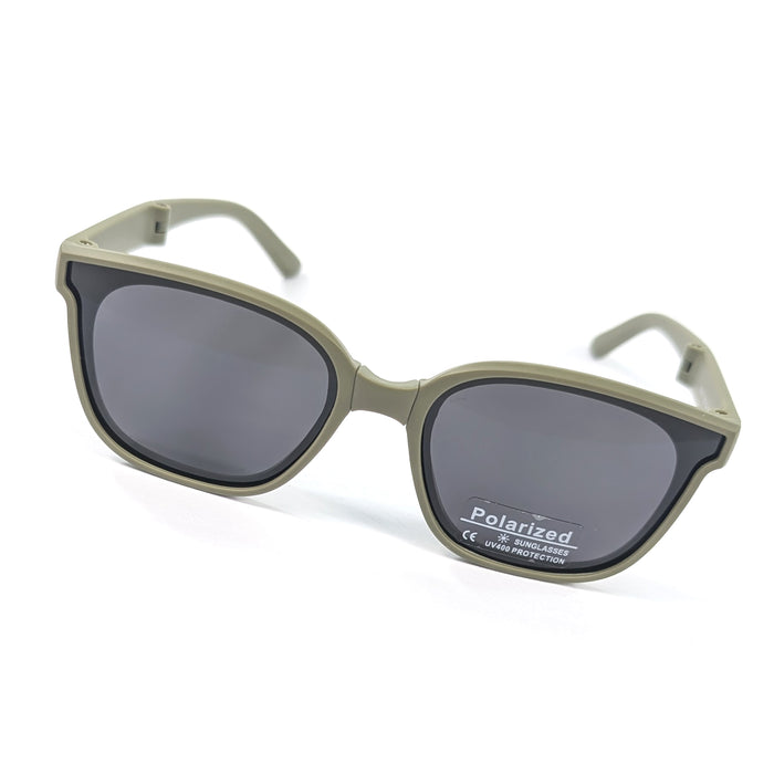 Sam - Childrens Foldable Sunglasses (with Case & Cleaner) - Green