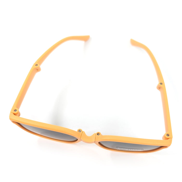 Sam - Childrens Foldable Sunglasses (with Case & Cleaner) - Orange