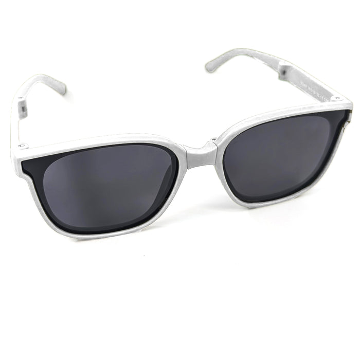 Sam - Childrens Foldable Sunglasses (with Case & Cleaner) - White