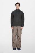 RAINS Sapa Half Zip Knit Dark Grey / Black Long Sleeve