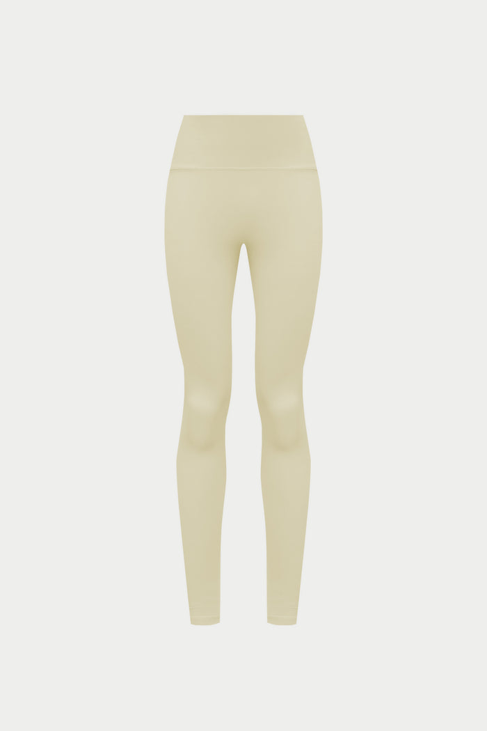 SCULPTING STRETCH EMBLEM LEGGINGS - YELLOW
