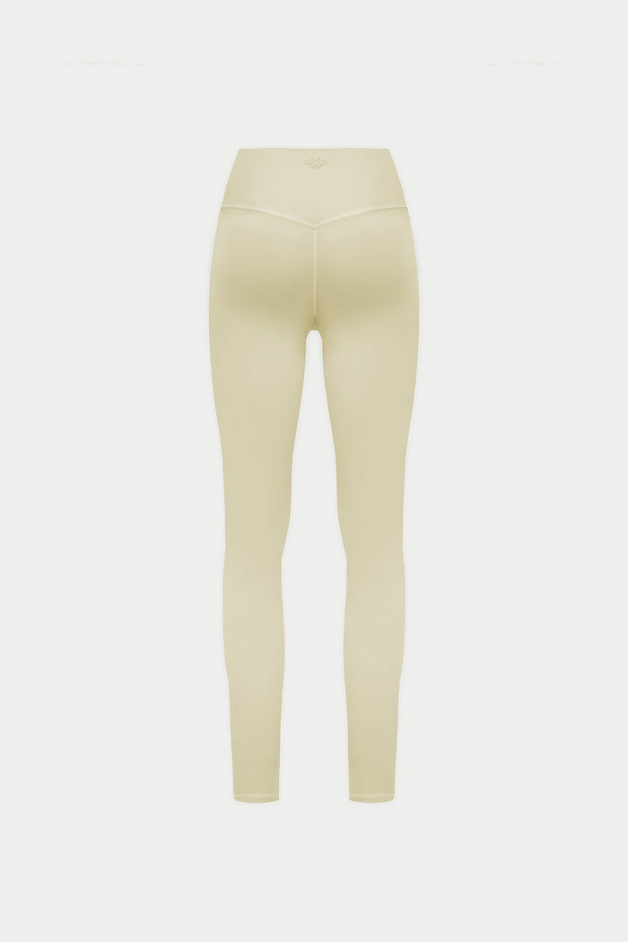 SCULPTING STRETCH EMBLEM LEGGINGS - YELLOW