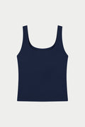 SCULPTING STRETCH SCOOP NECK SPORTS TOP - DARK NAVY