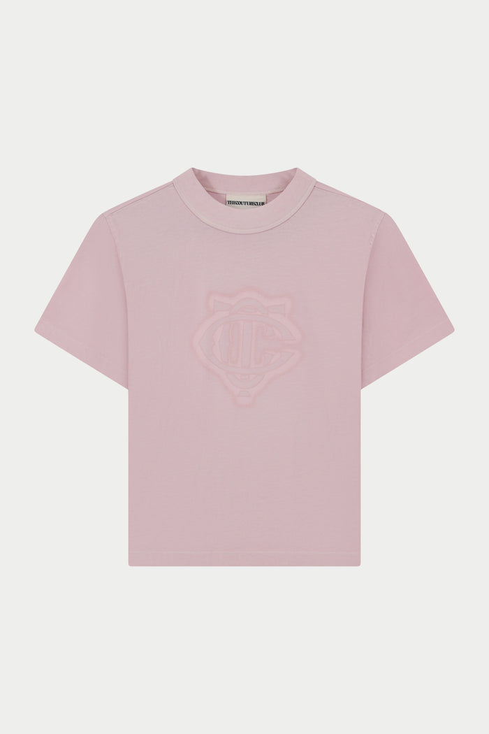 SHADOW PRINT EMBLEM T-SHIRT - WASHED PINK