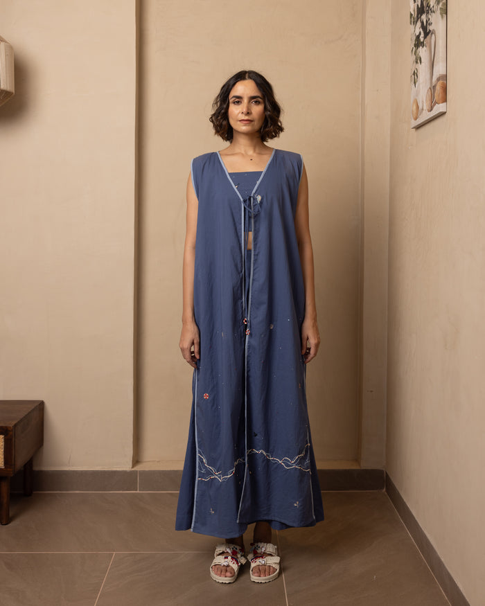 Shore 3 Piece (Top, Jacket and Pants) Set (Dark Blue)