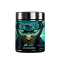 Black and green supplement container showing detailed white nutrition facts and usage instructions on the back label.