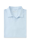 Sky Blue Buttonless Performance Polo - Atica Man