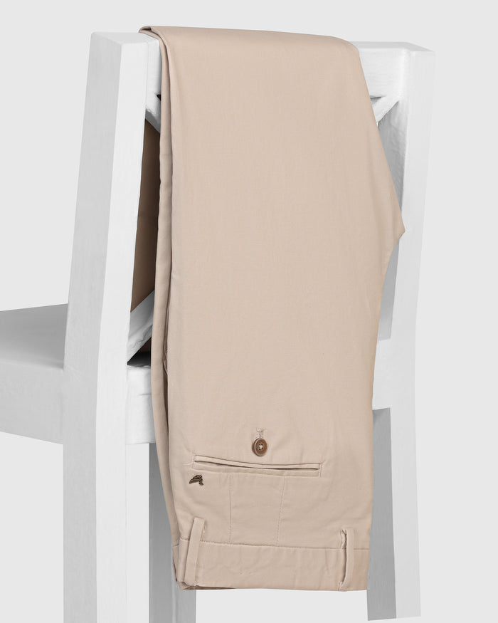 Slim Comfort B-95 Casual Beige Textured Khakis - Kary