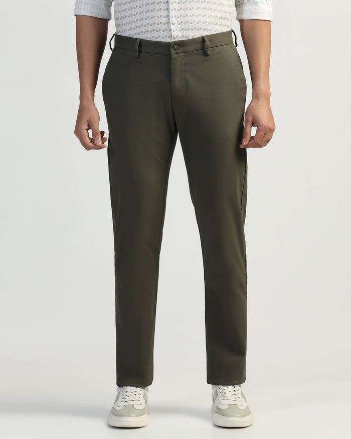 Slim Comfort B-95 Casual Olive Textured Khakis - Kary