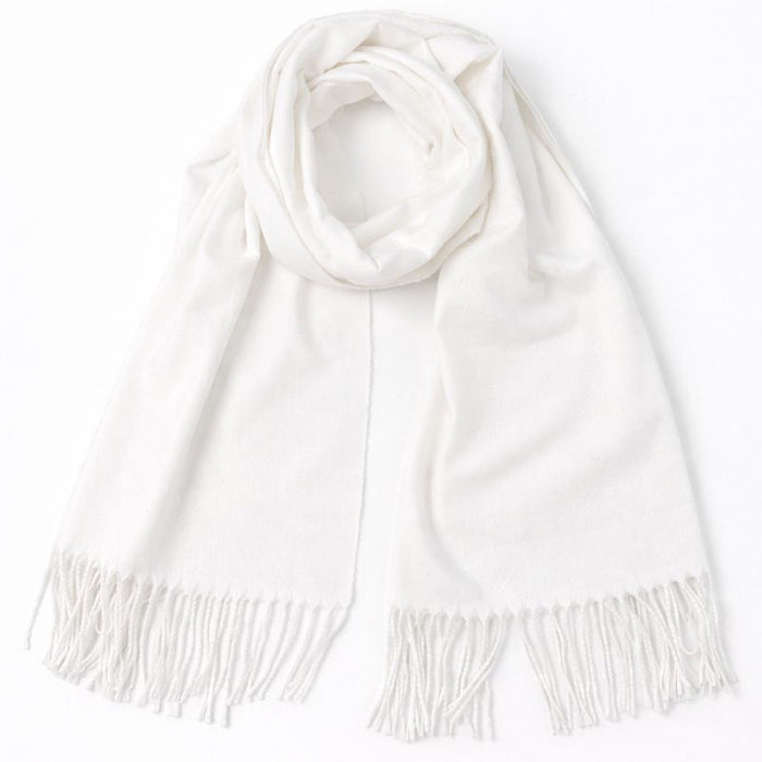 Sparkly Petra Pashmina Scarf (70x180cm) - Cloud White
