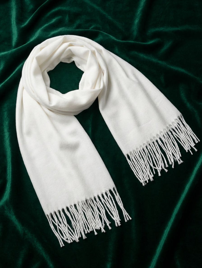 Sparkly Petra Pashmina Scarf (70x180cm) - Cloud White