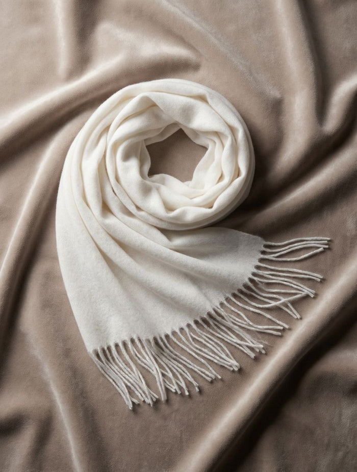 Sparkly Petra Pashmina Scarf (70x180cm) - Cloud White