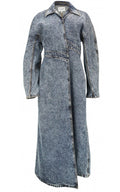 Alaïa Spiral Denim Trench Coat - Runway Catalog