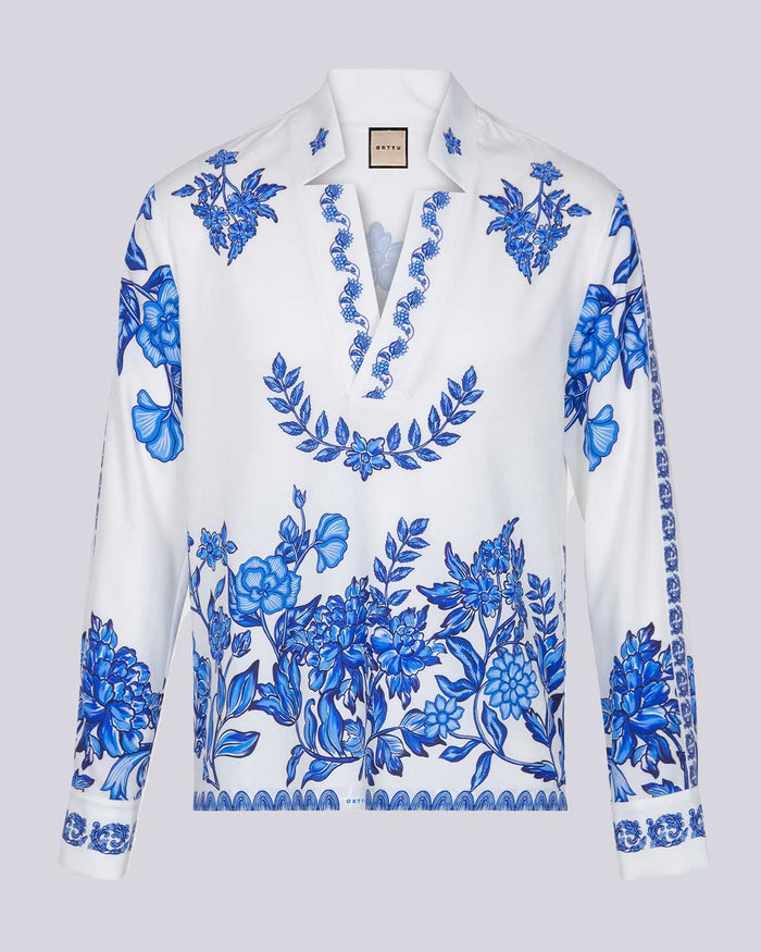 Star Neck Shirt Print