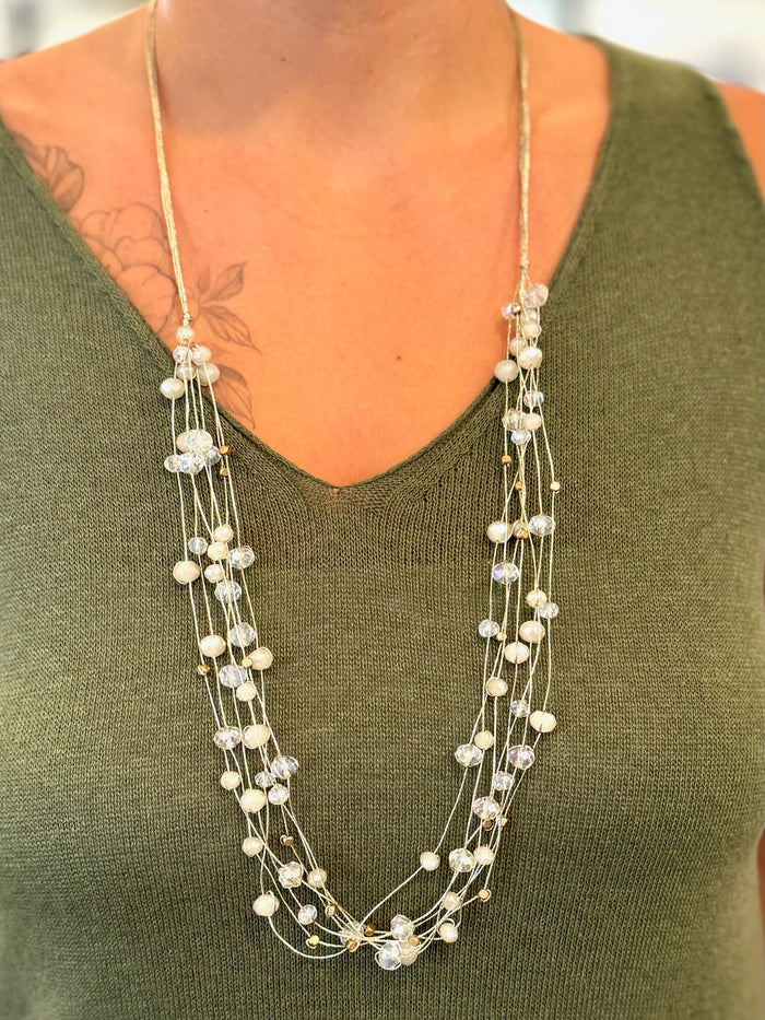 Stella Necklace in Beige