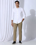 Straight B-90 Casual Khaki Solid Khakis - Martin