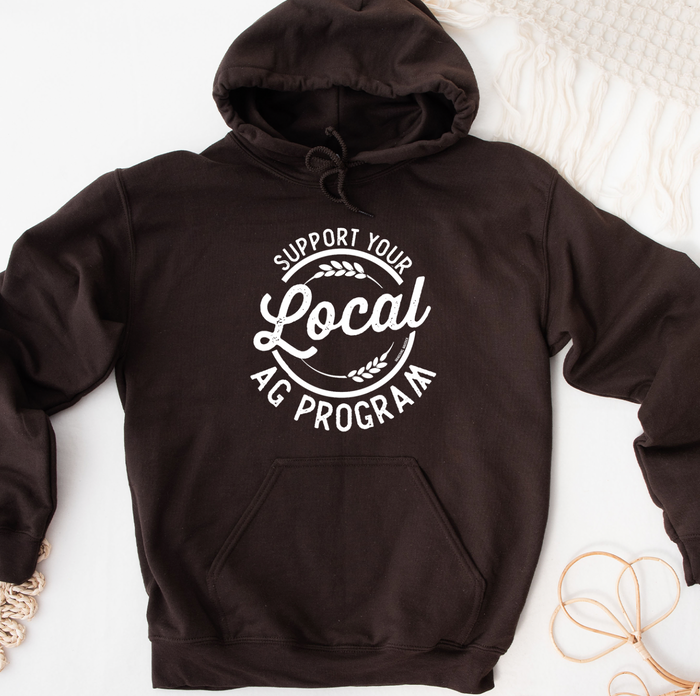 Support Your Local Ag Program White– Hoodie