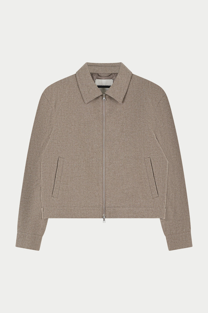 TAILORED HERRINGBONE JACKET - BEIGE