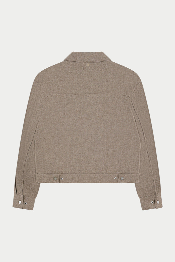 TAILORED HERRINGBONE JACKET - BEIGE