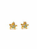 Gold turtle earrings