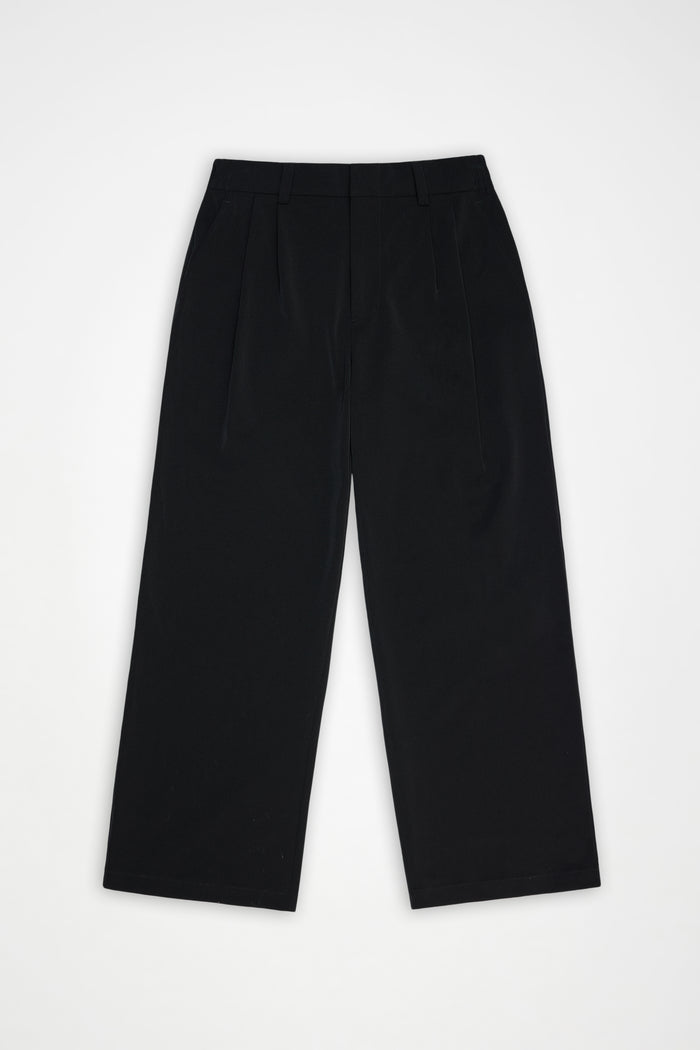 RAINS Tech Woven Pants Wide Black Pants