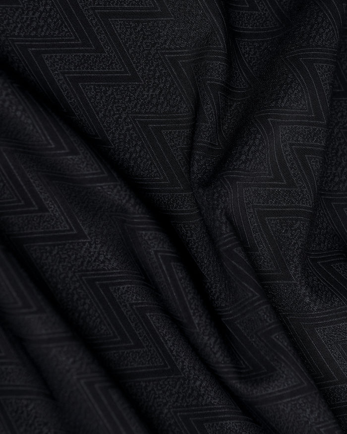 TechPro Polo Black Textured T-Shirt - Molar