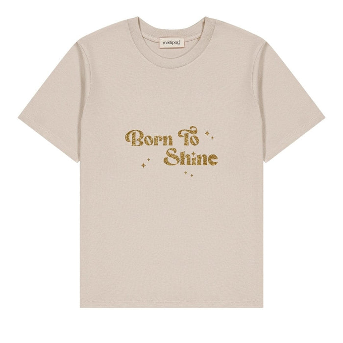 Tee-shirt femme paillettes - Message "Born To Shine" tee-shirt MELLIPOU