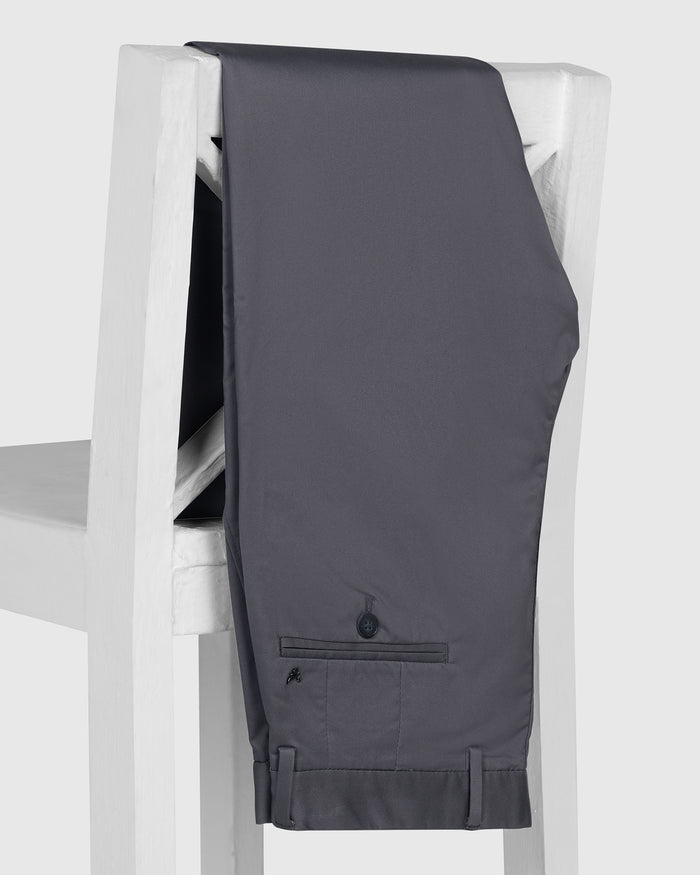 Temp Tech Slim Fit B-91 Casual Grey Solid Khakis - Peter