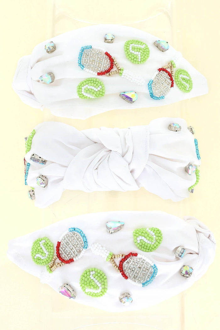 Tennis Beaded Knotted Headband