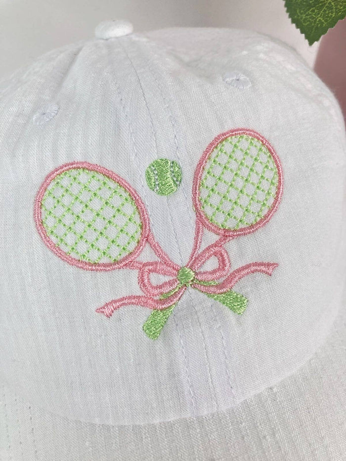 Tennis Racquet Seersucker Hat