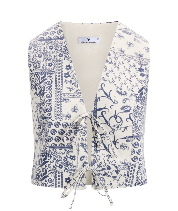 Urban Pioneers Female Terina Top TOP NAVY AOP