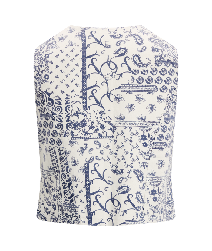 Urban Pioneers Female Terina Top TOP NAVY AOP