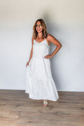 The Reid Eyelet Maxi Dress - White - One Eleven Olive Boutique