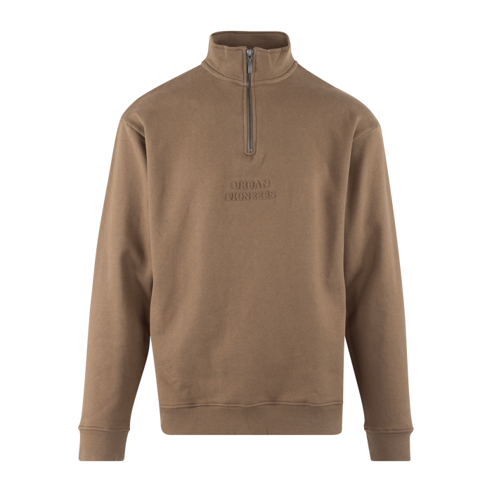 Urban Pioneers Male Thorin Half-zip SWEATER COCOLATE CHIP