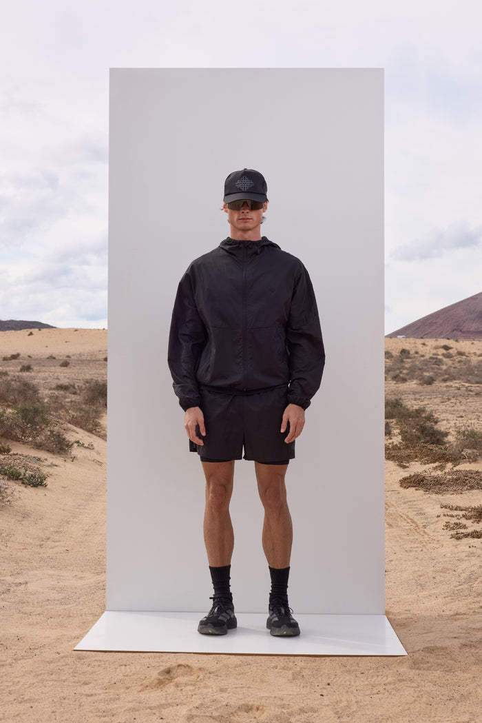 TRANSLUCENT WINDBREAKER - BLACK