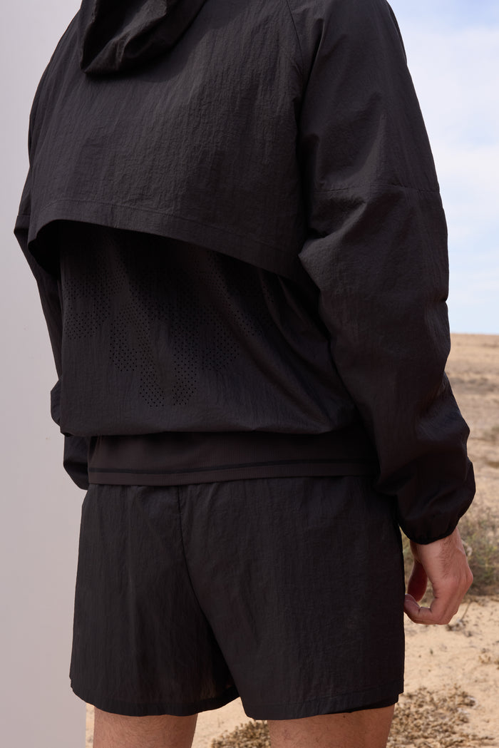 TRANSLUCENT WINDBREAKER - BLACK