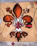 ULL Basketball Fleur De Lis Design by Candice Alexander, Fleur De Lis Artist